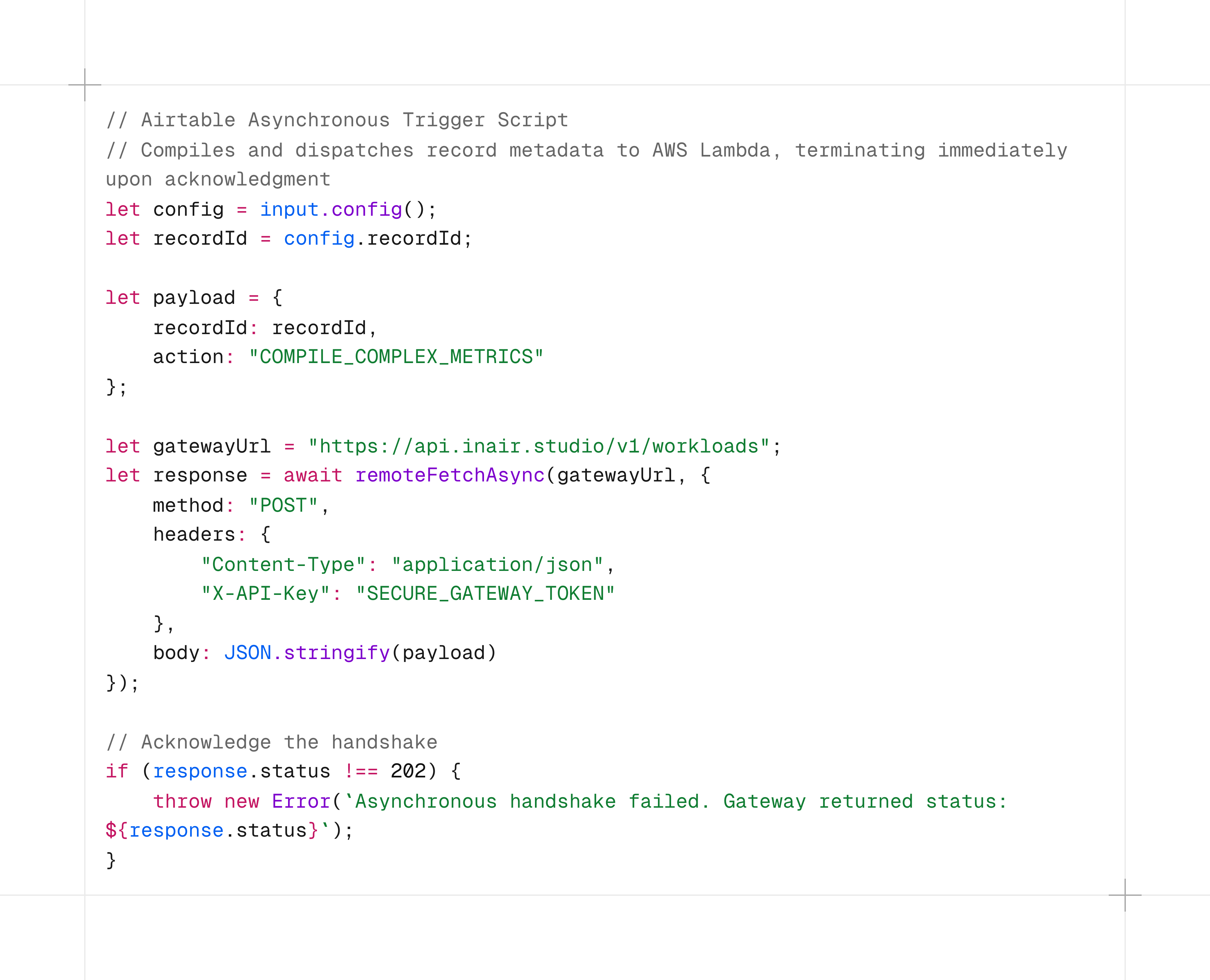 Idempotent AWS Lambda writeback workflow preventing duplicate execution and ensuring safe Airtable updates.
